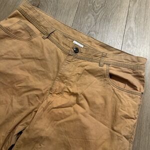 Columbia Men's Straight Leg Orange Grunge Acid Wash Lightweight Pants Size 38x30